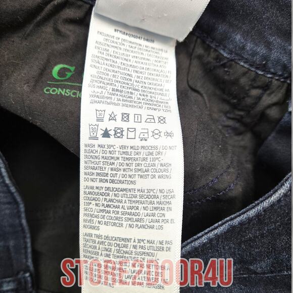 GUESS Factory Eco Piatta Rise Denim Shorts. Black Wash. Women’s Size 31 - Picture 9 of 12